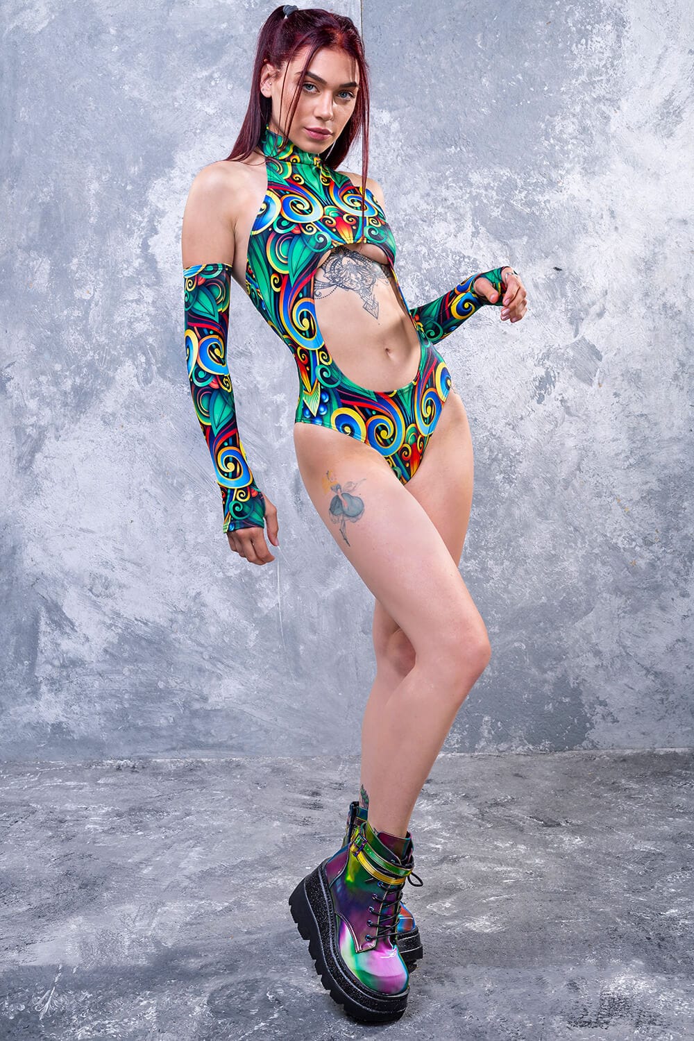 Night Elf Cut Out Bodysuit - Image 2