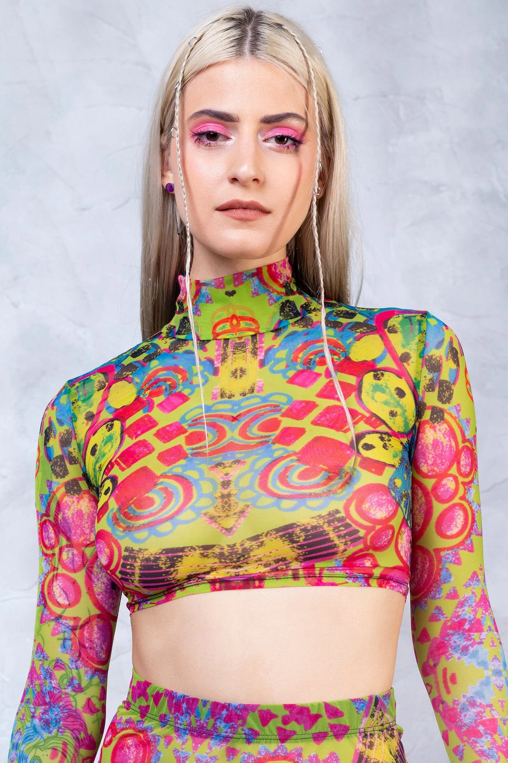 Oasis Mesh Rave Skirt Set - Image 2