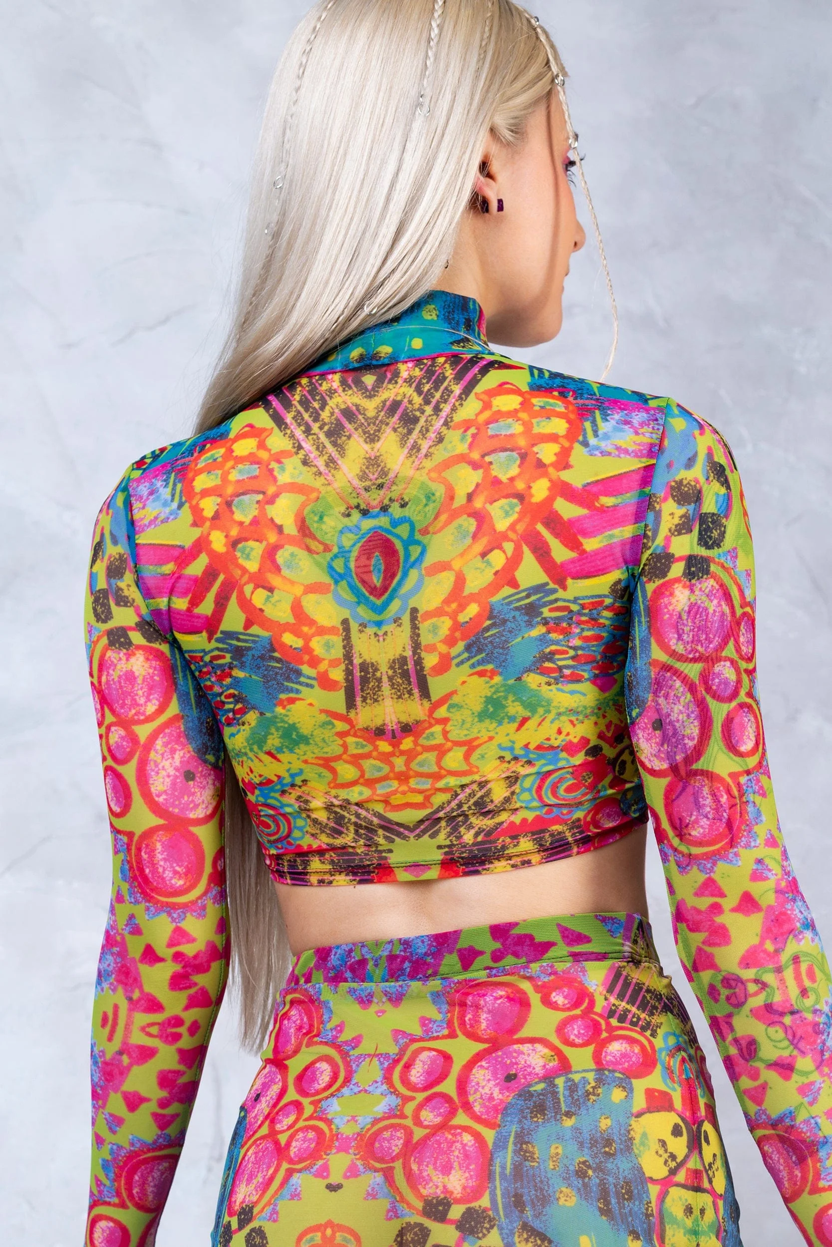Oasis Mesh Rave Skirt Set - Image 3