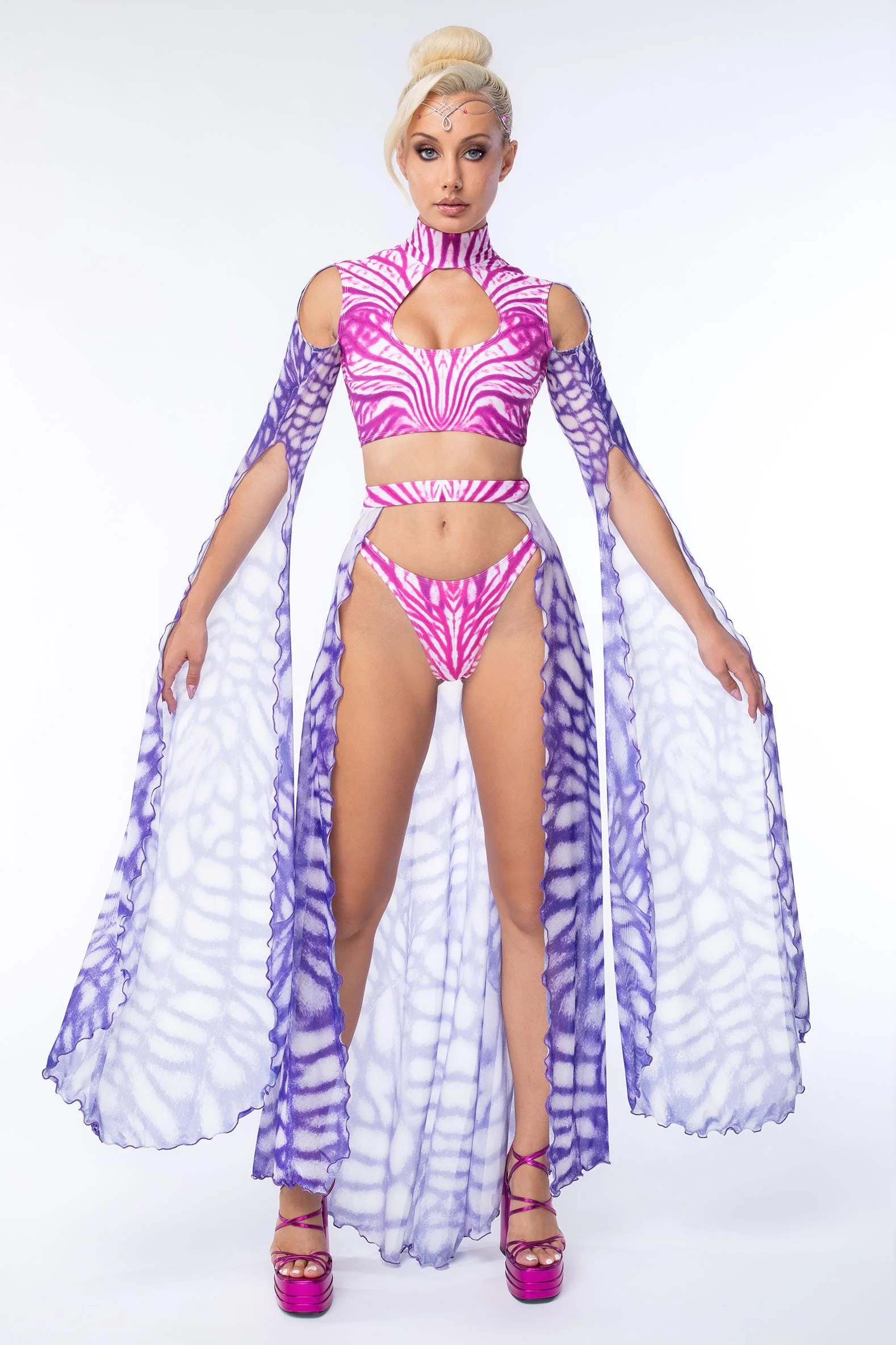 Orchidea Open-Front Skirt - Image 3