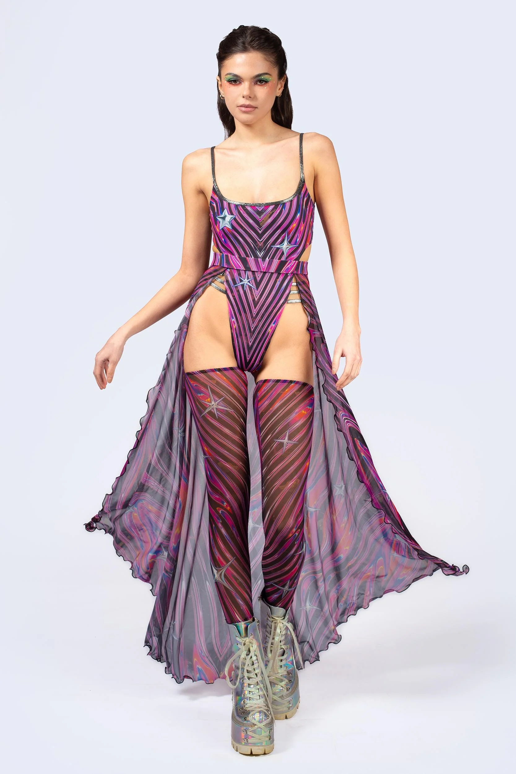 Powerhouse Open Front Skirt Set