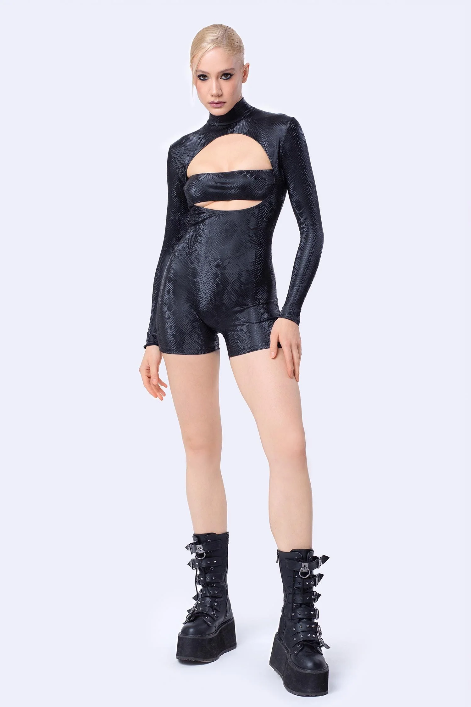 Predator Skin Keyhole Bandeau Romper - Image 3