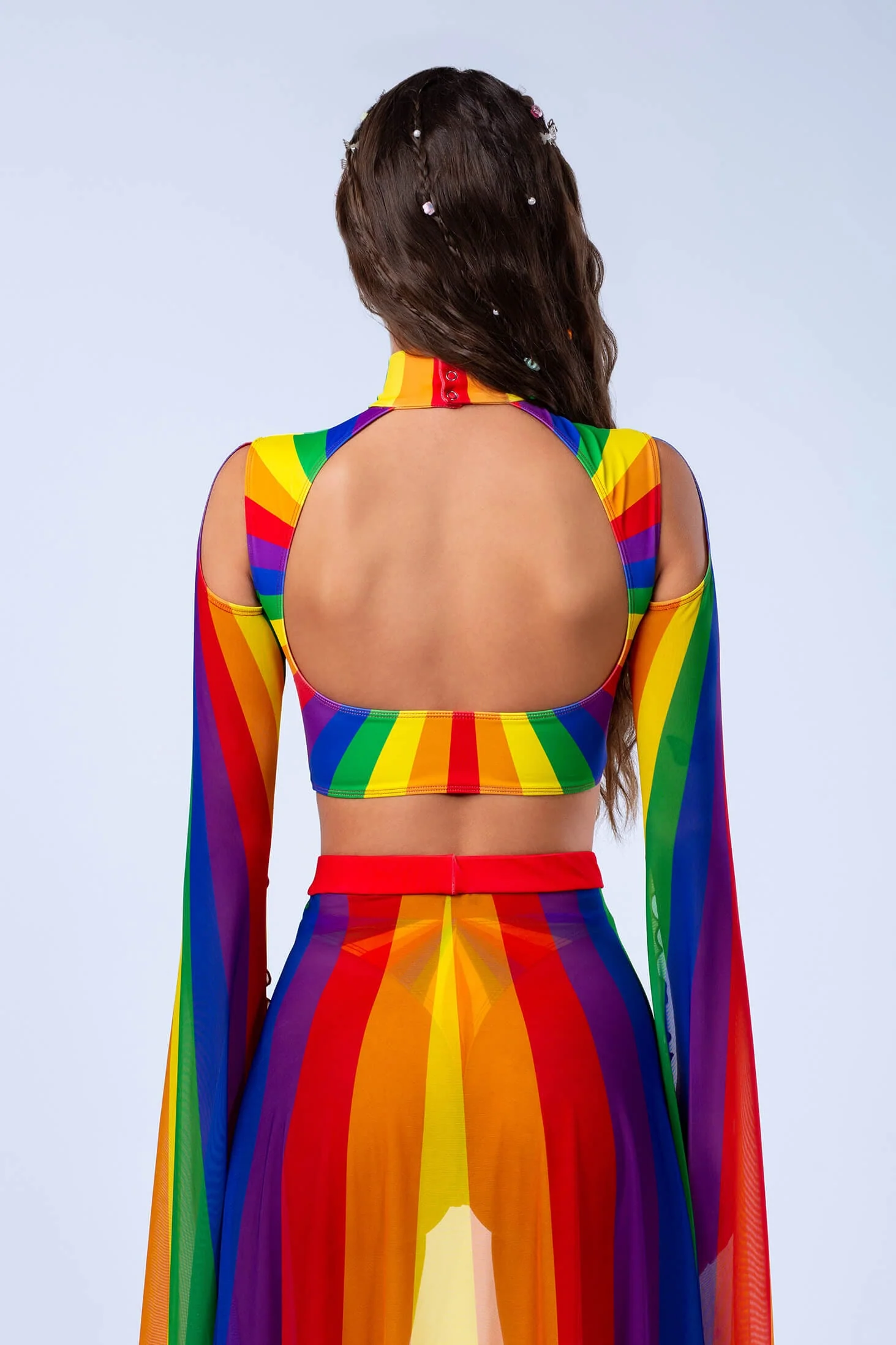 Prism Feel Maxi Sleeve and Open Front Skirt Set - Image 6