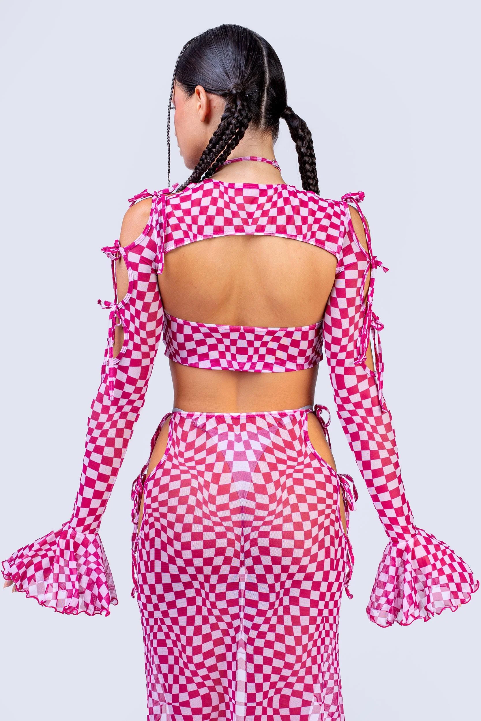 Put On A Show 2-Piece Ribbon Clown Top - Image 2