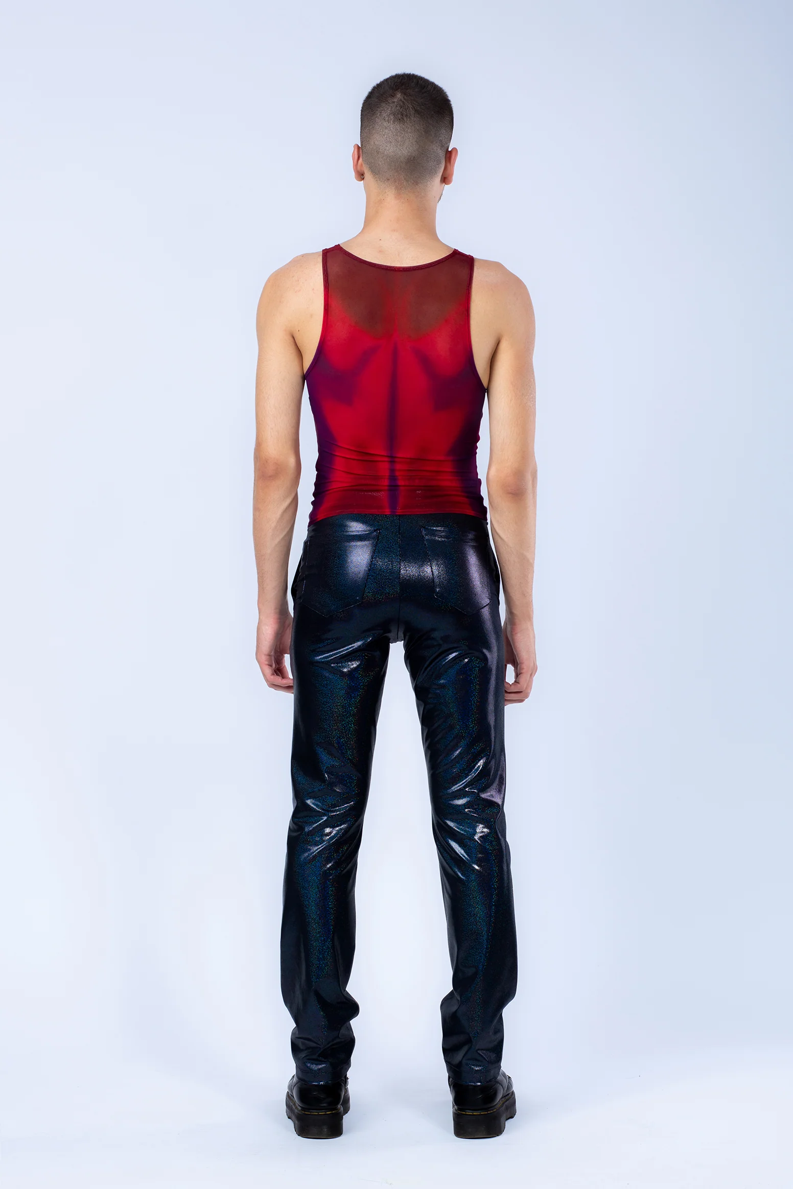 Red Ahead Male Mesh Tank Top - Image 4