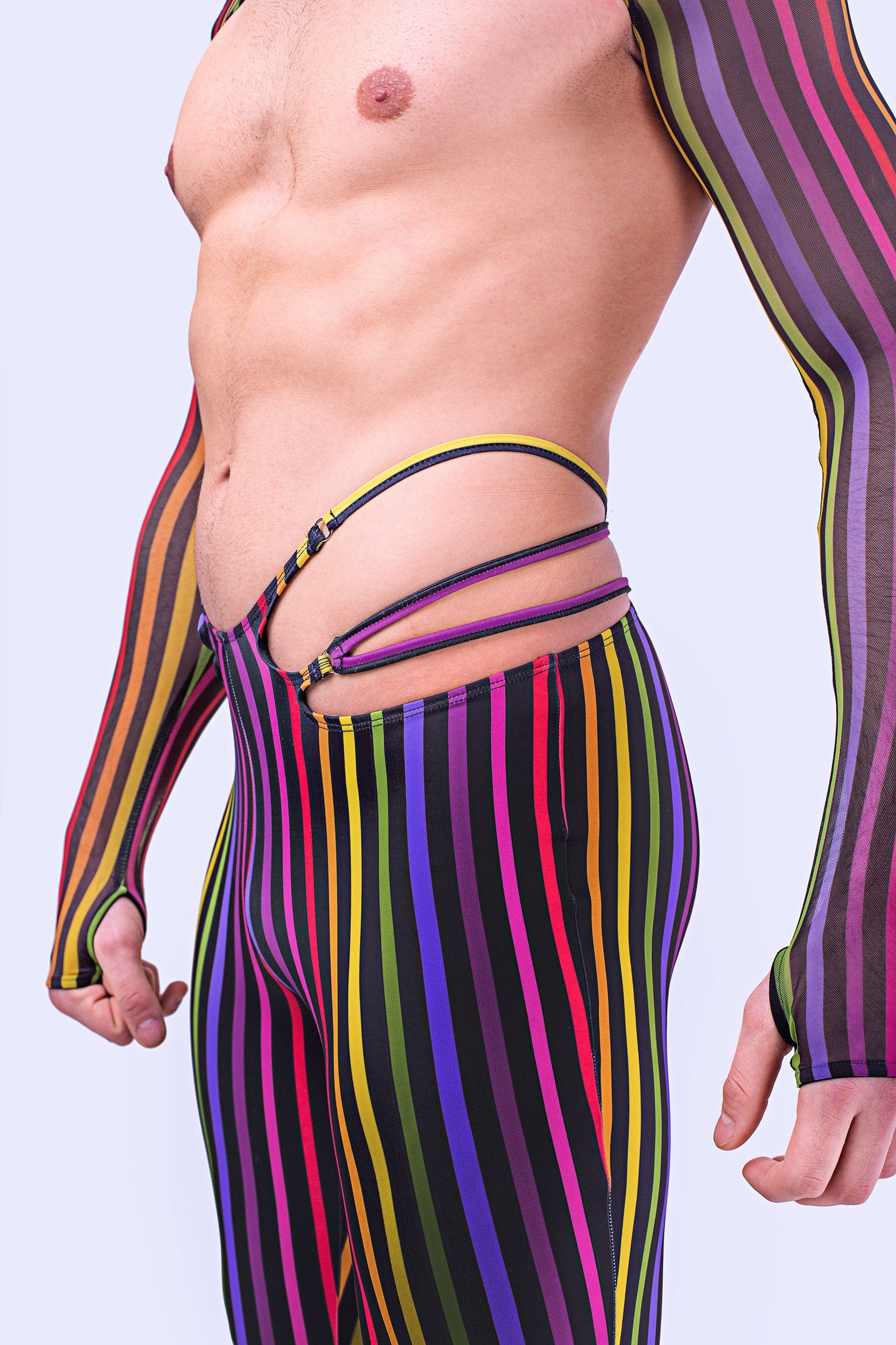 Refraction Male Cut-Out Pants Set - Image 4
