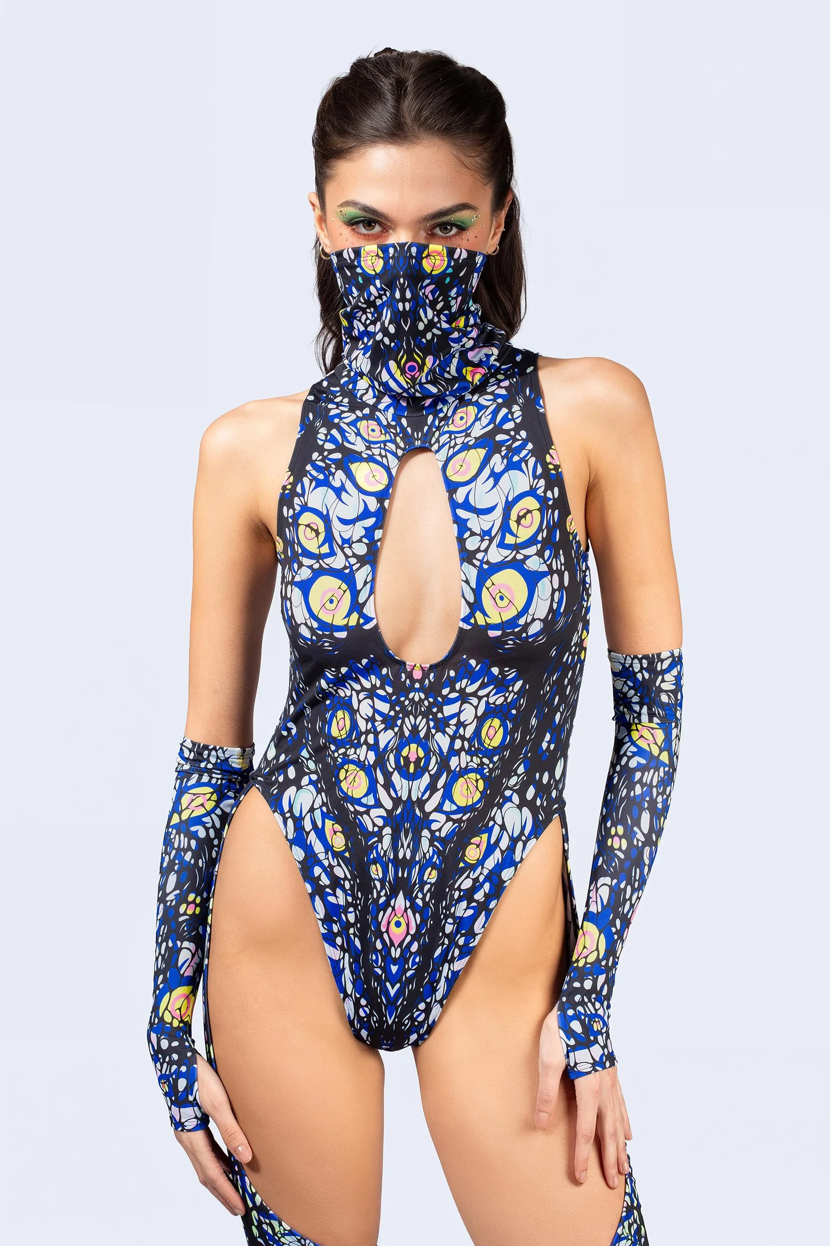 Sassy Stare Cut-Out Catsuit - Image 2