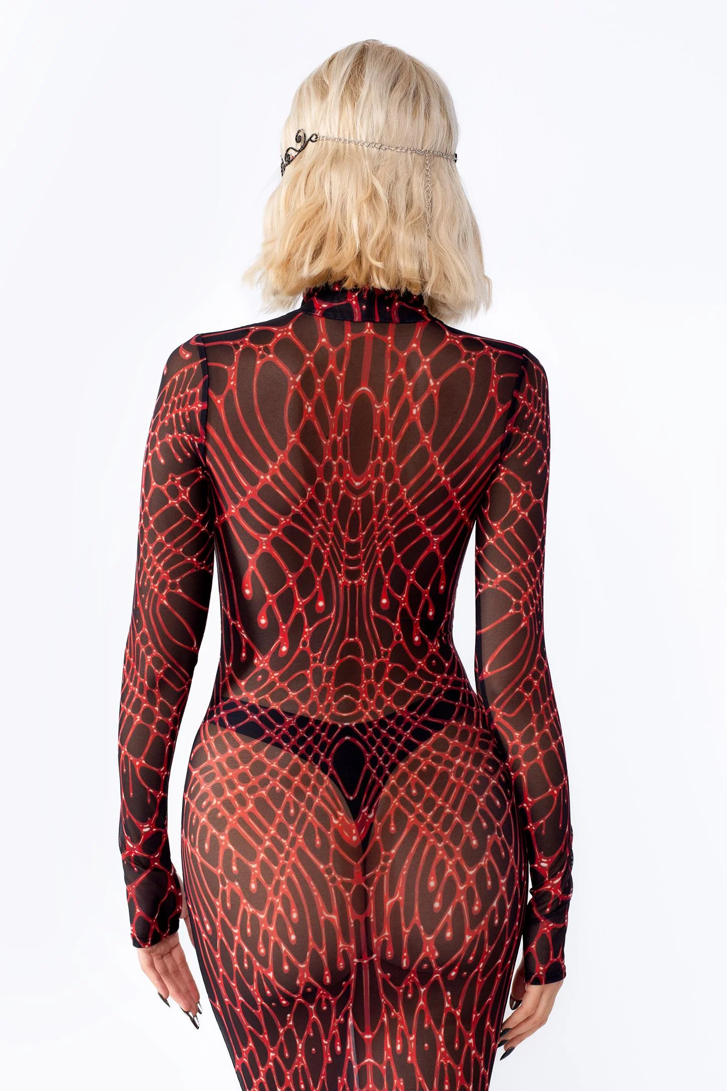 Scarlet Temptation Mermaid High Neck Dress - Image 2