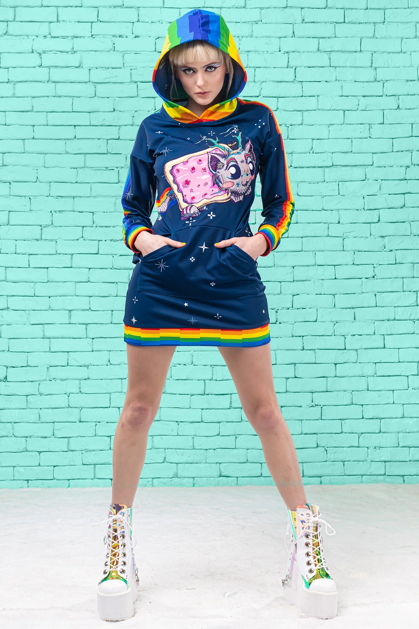 Schizo Cat Hoodie (Dark) - Image 4