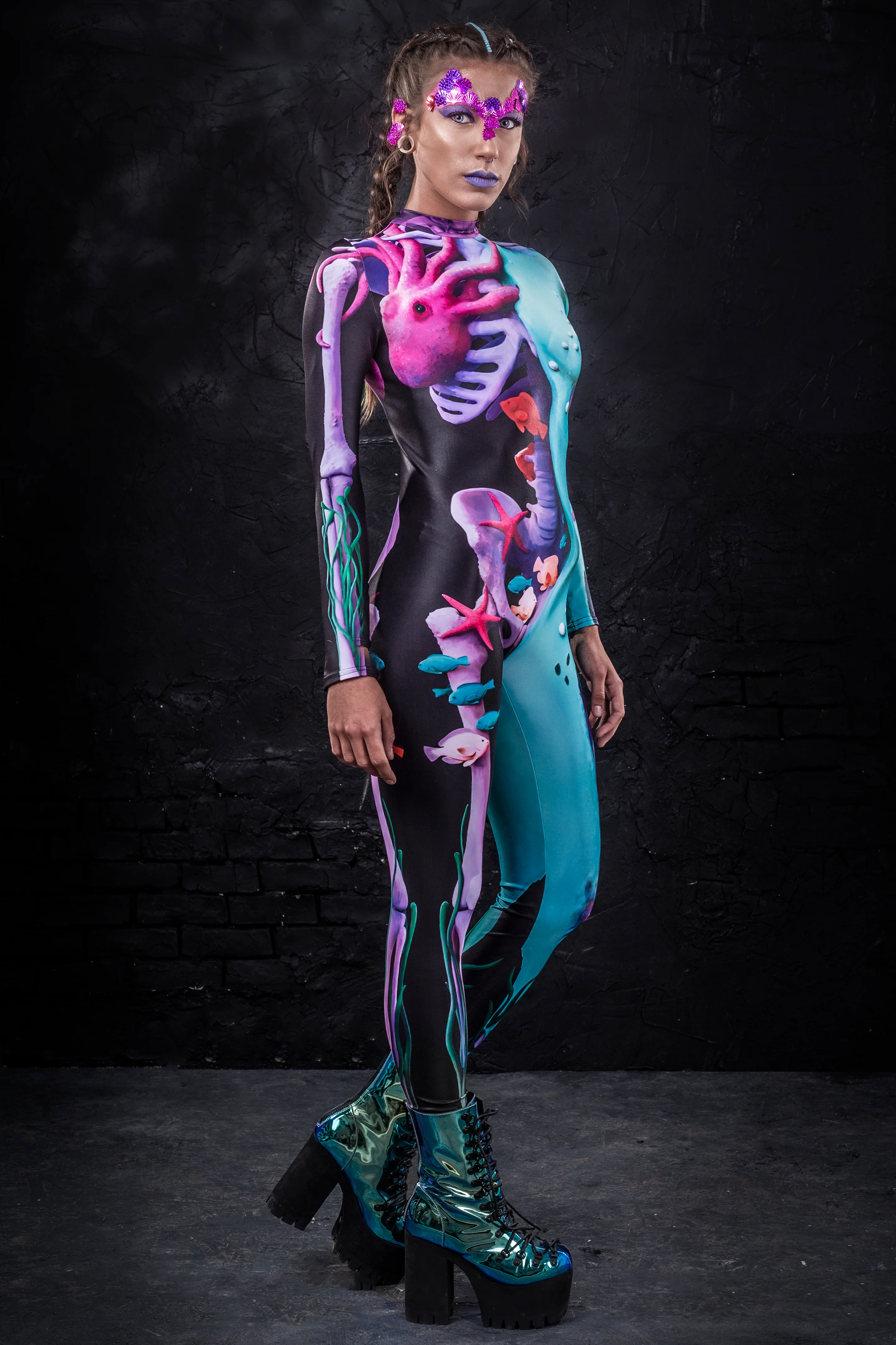 Sea Serpent Mermaid Costume - Image 3