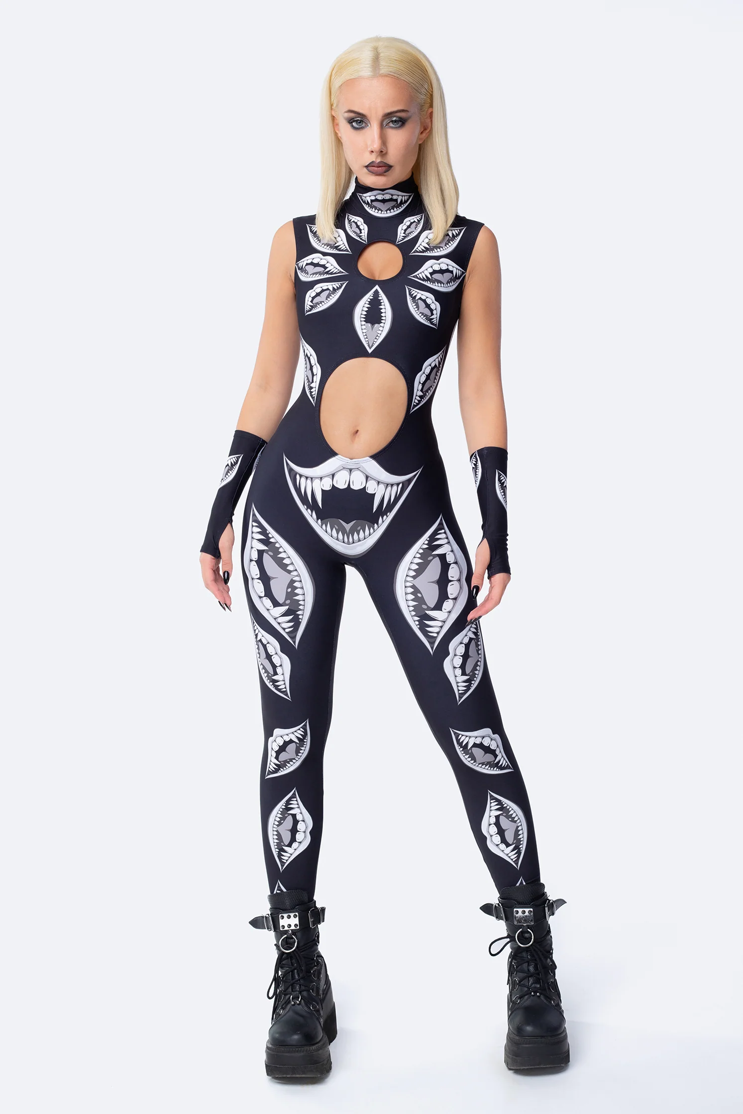 Sinister Smiles Keyhole Catsuit - Image 3