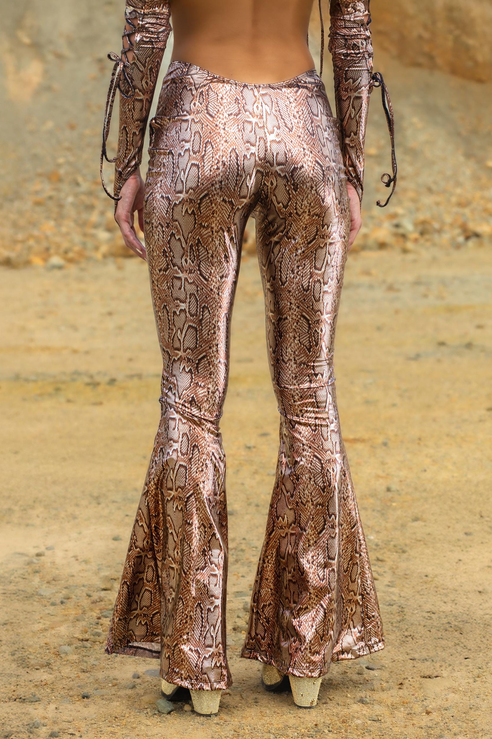 Slave 4 U Lace Up One Shoulder Top and Pants Set - Image 6