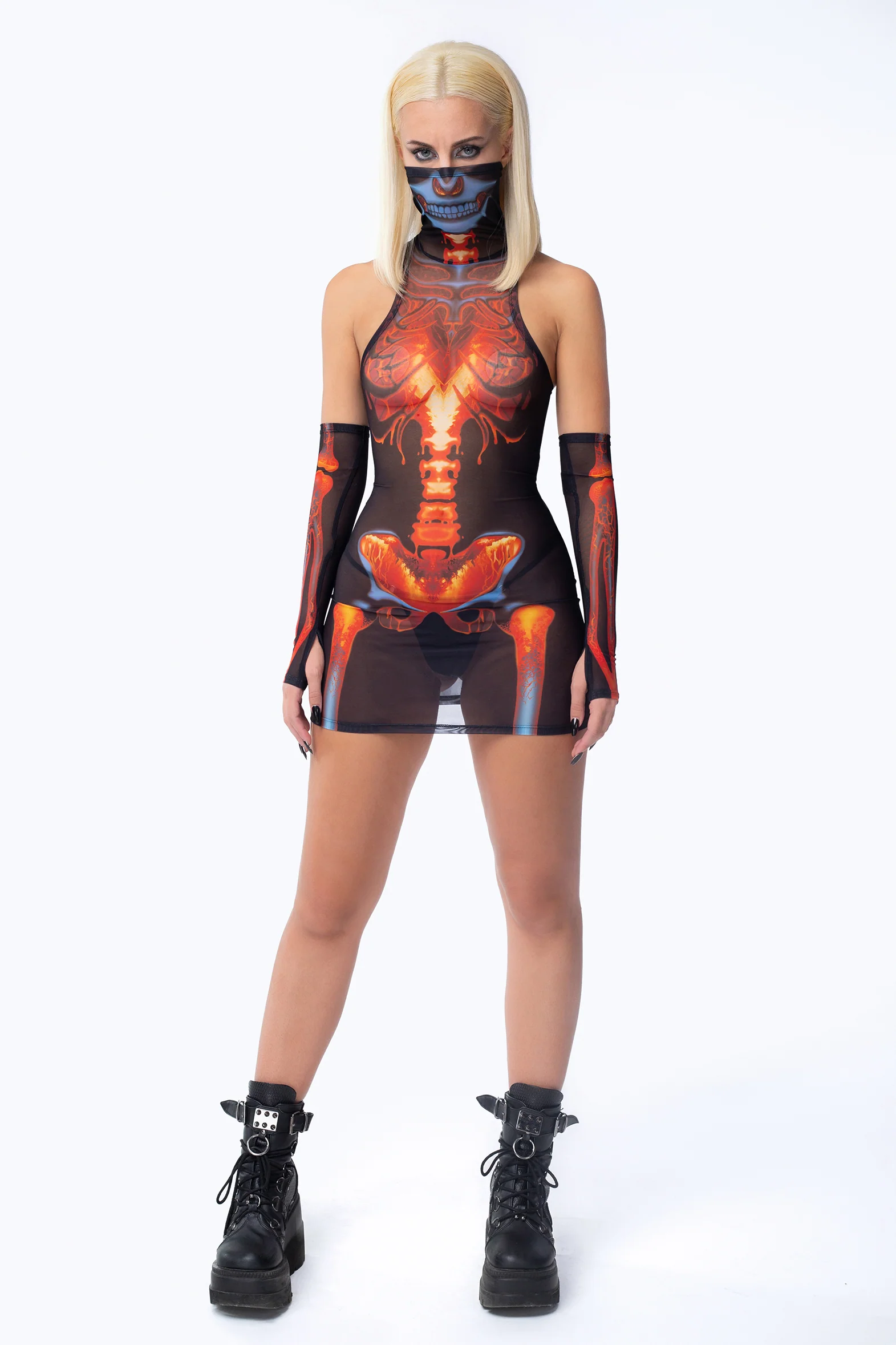 Solar Flare High Neck Dress - Image 3