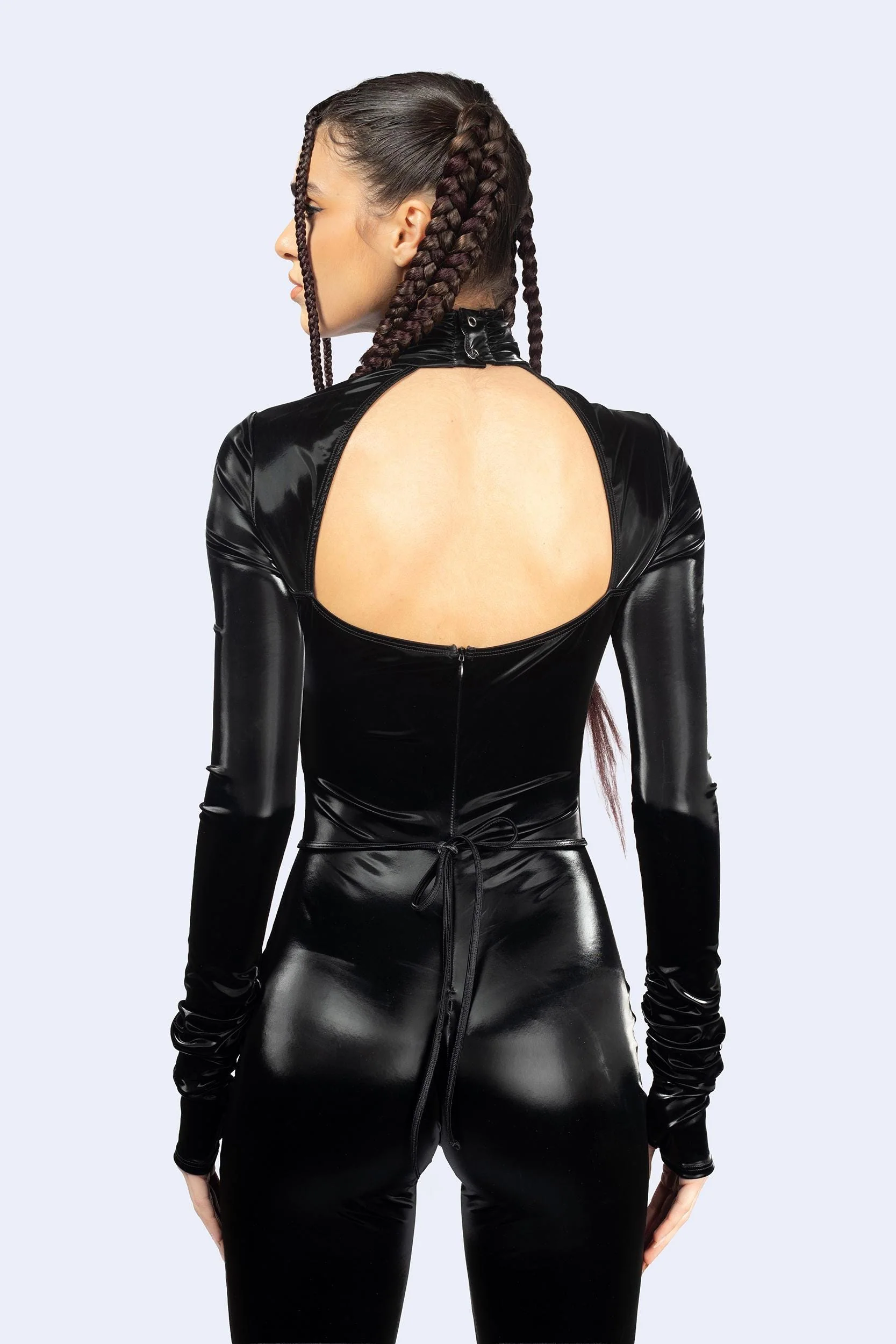 Starved For Glamour Ruched Catsuit - Image 2