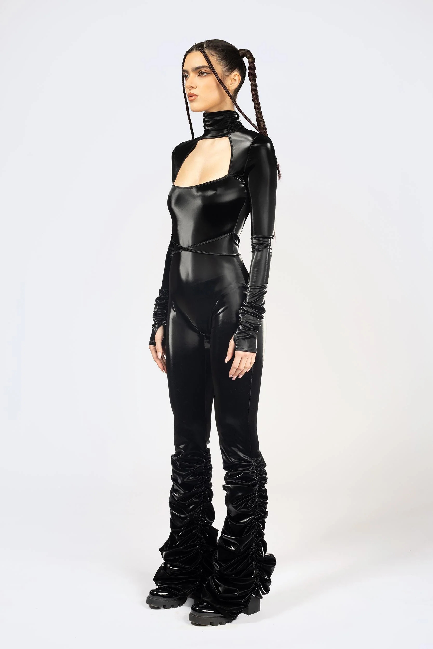 Starved For Glamour Ruched Catsuit - Image 4