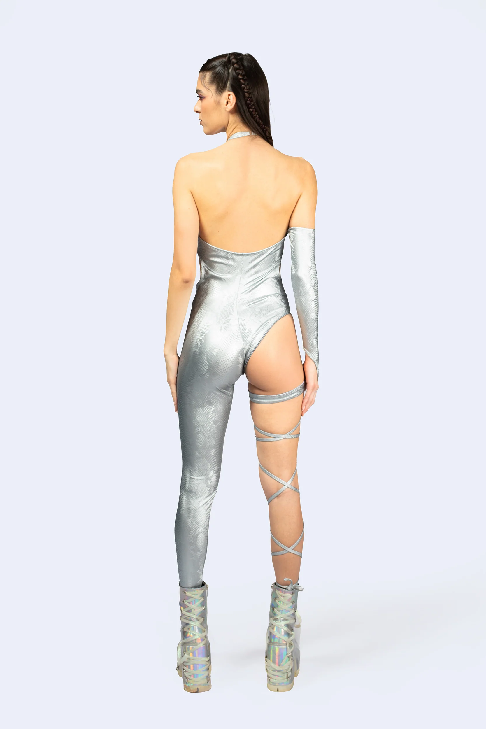 Temptations Cheeky Asymmetric Catsuit - Image 5