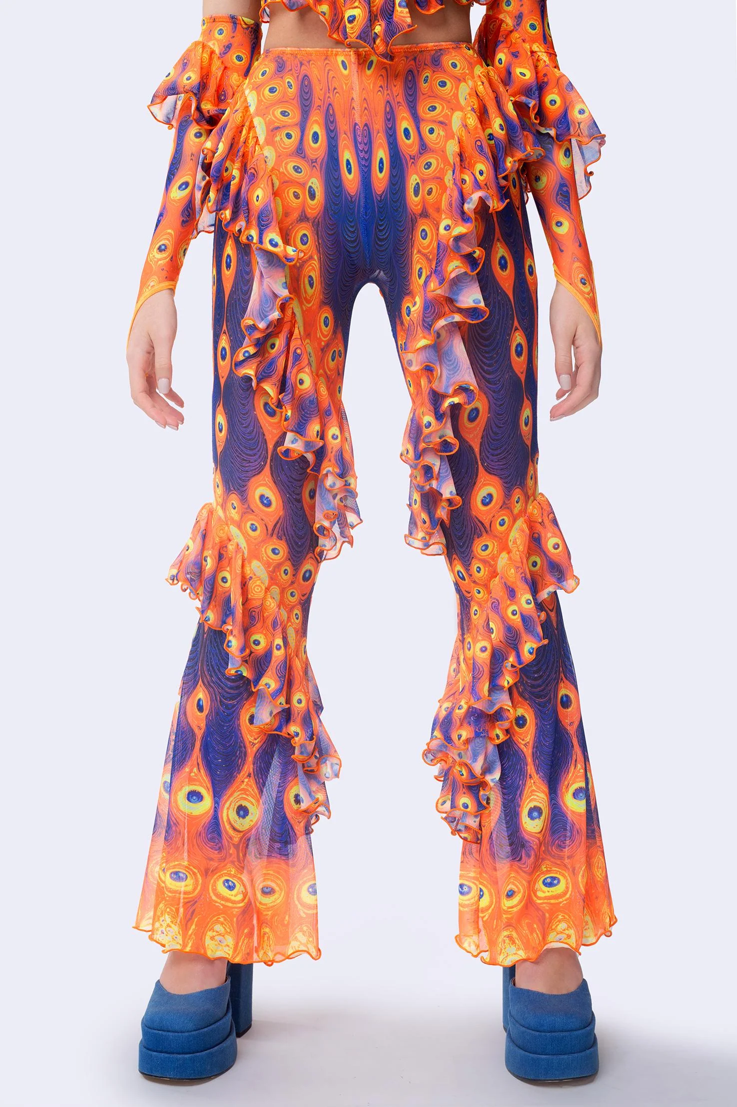 Third Eye Blind Ruffled Bell Bottom Pants - Image 5