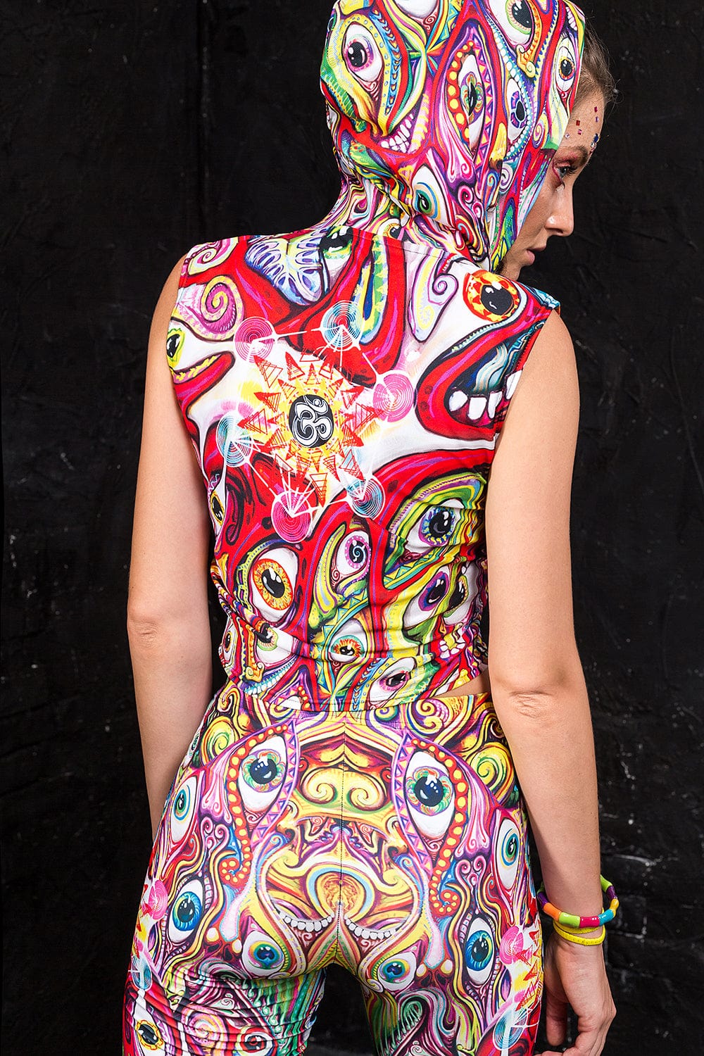Trippy Eyez Hooded Top - Image 2