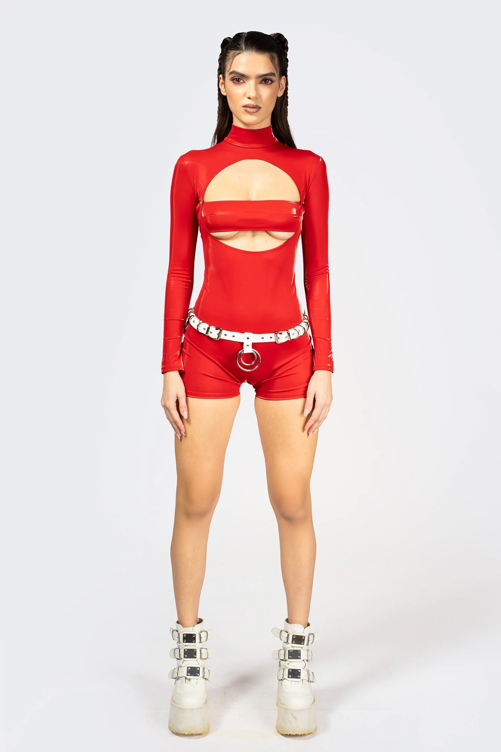 Turn Up The Heat Keyhole Bandeau Romper - Image 3