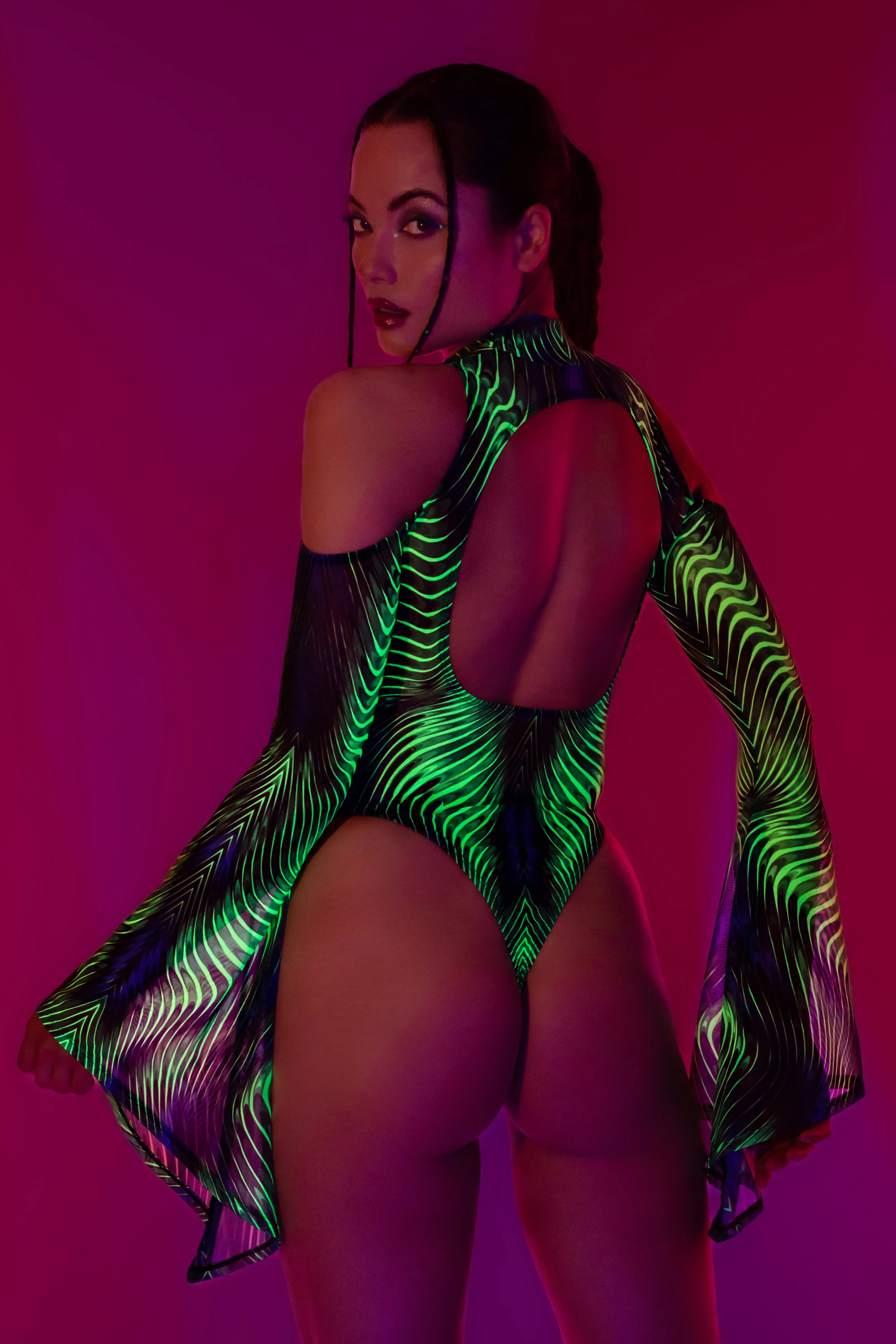 Under The Radar Flared Sleeve Bodysuit - Image 2