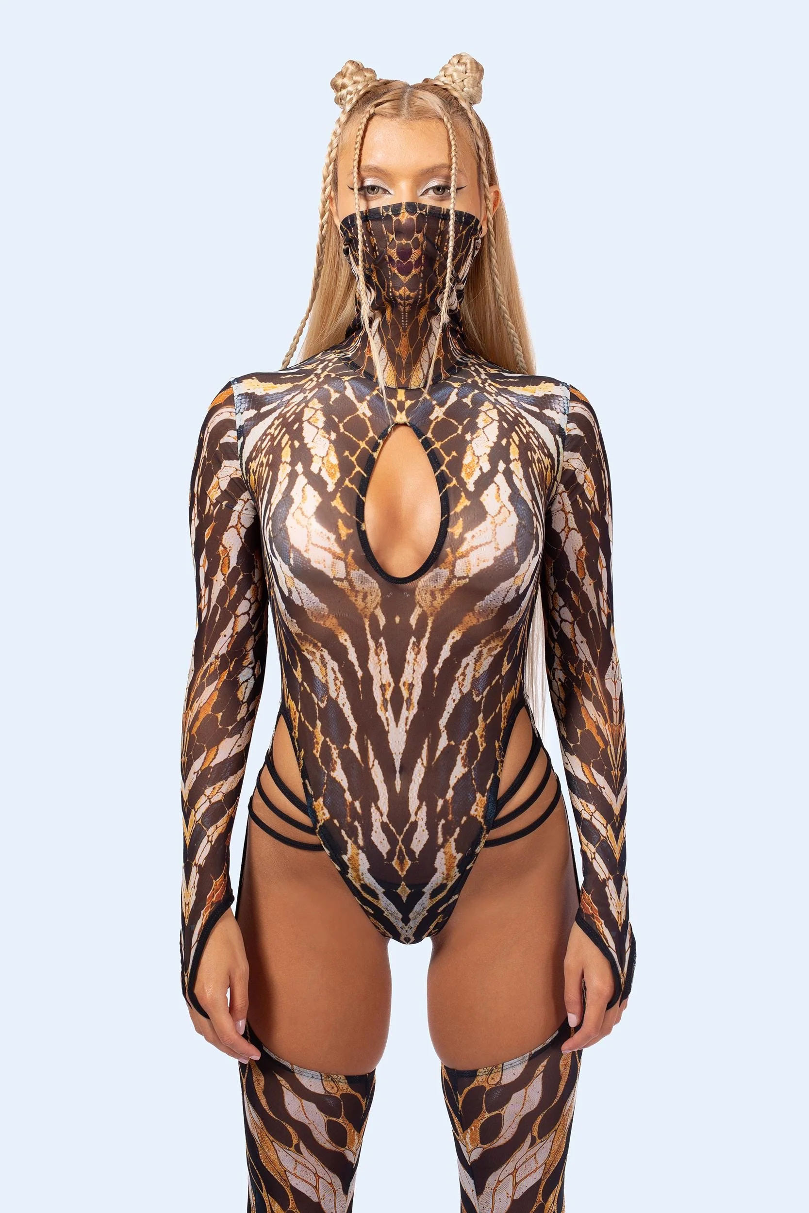 Venom High Neck Cutout Catsuit - Image 3
