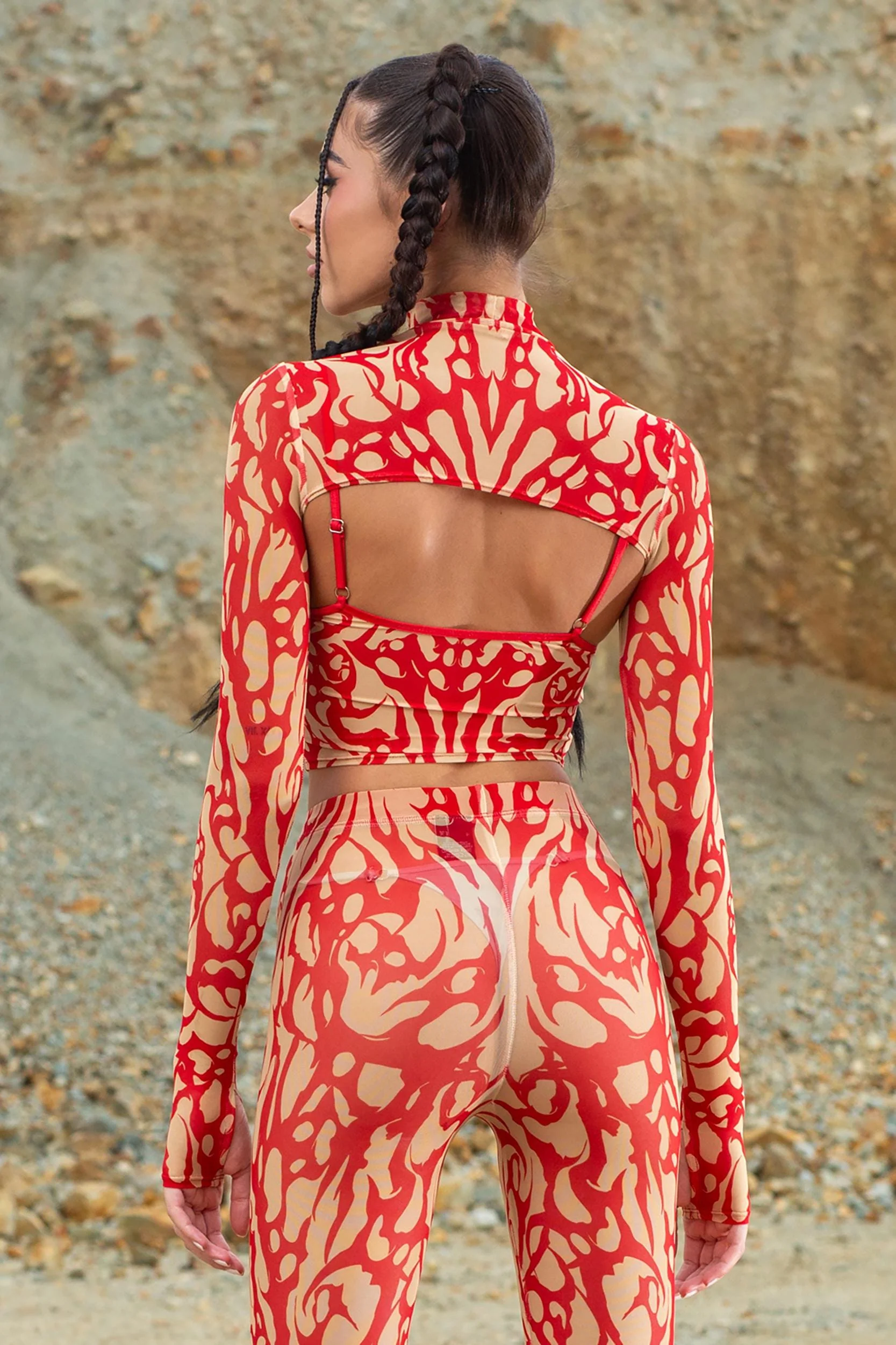 Wildskin Inferno Shrug & Mesh Leggings Set - Image 4