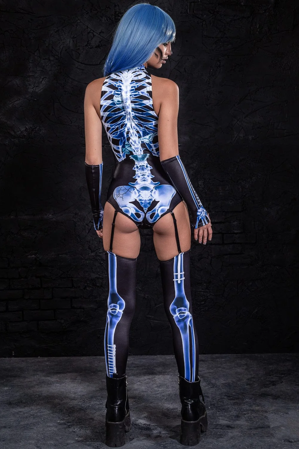 X-Ray Skeleton Garter Catsuit - Image 3