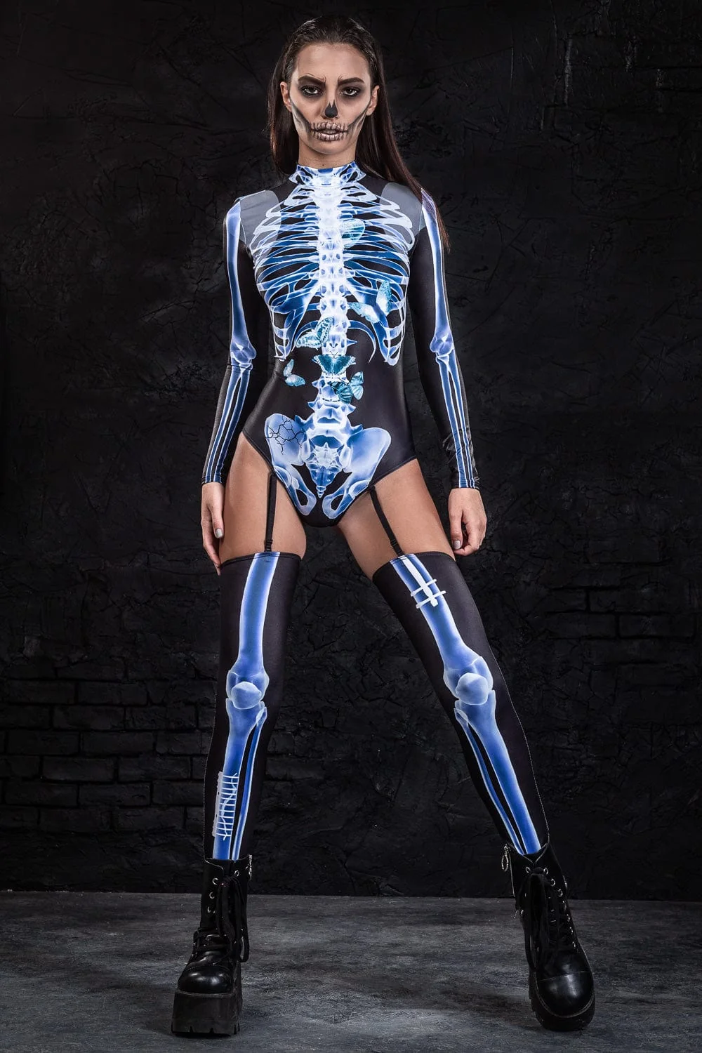X-Ray Skeleton Garter Bodysuit - Image 3